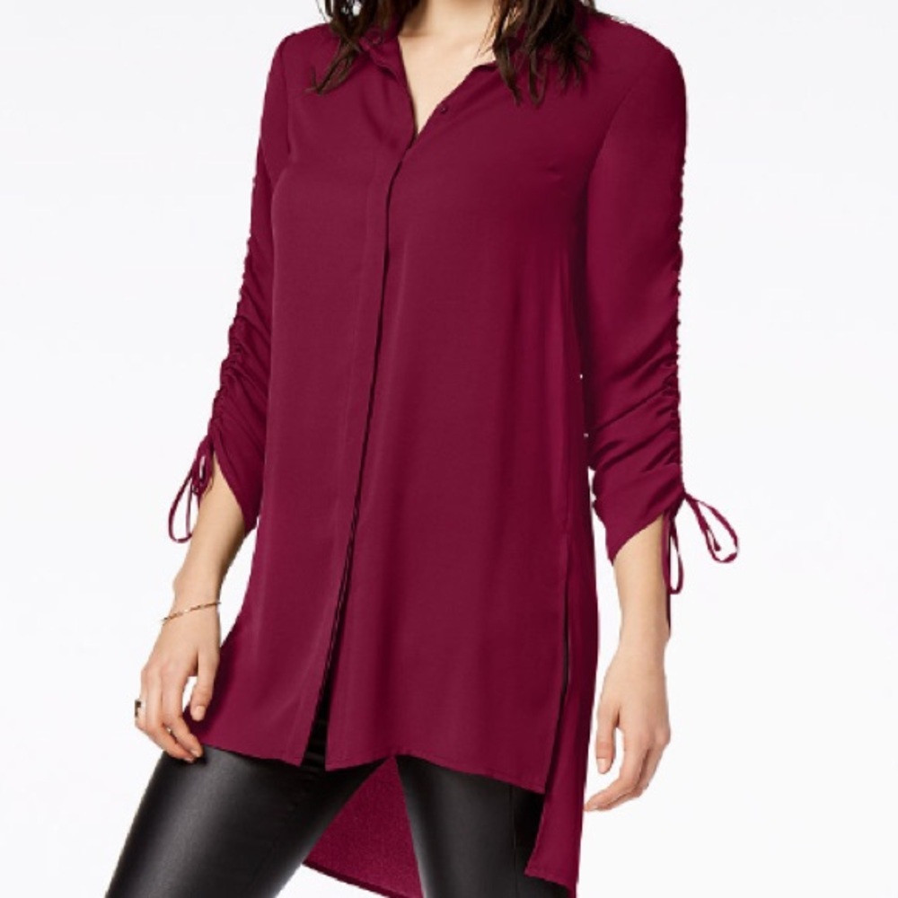 🔥💥Ruched high-low shirt 💕